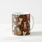 可愛おもしろいい猫がマグカップ コーヒーマグカップ (正面右)