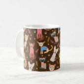 可愛おもしろいい猫がマグカップ コーヒーマグカップ (正面左)