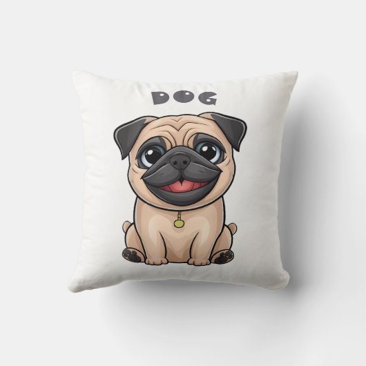 可愛おもしろいい猫と犬 クッション (裏面)