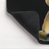 可愛おもしろいい猫のタイポグラフィよくはしゃぐ猫 マウスパッド (コーナー)