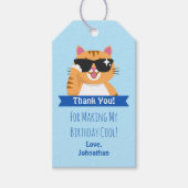 可愛おもしろいい猫の子どもの誕生日ありがとう ギフトタグ (正面)