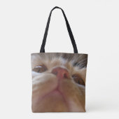 可愛おもしろいい猫の目 トートバッグ (裏面)