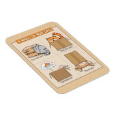 可愛おもしろいい猫の箱 マグネット (右側)