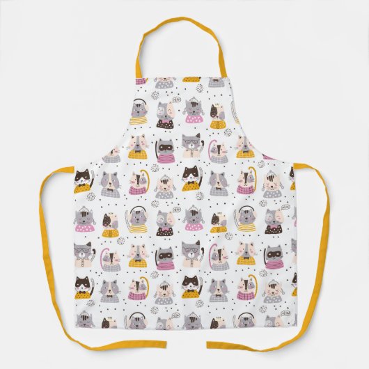 可愛おもしろいい猫エプロン エプロン (正面)