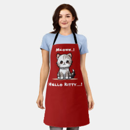 可愛おもしろいい猫キャットマスユーモア エプロン