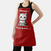 可愛おもしろいい猫キャットマスユーモア エプロン (インサイチュ)