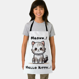 可愛おもしろいい猫キャットマスユーモア エプロン