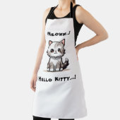 可愛おもしろいい猫キャットマスユーモア エプロン (インサイチュ)