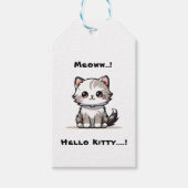 可愛おもしろいい猫キャットマスユーモア ギフトタグ (正面)