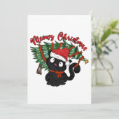 可愛おもしろいい猫メリークリスマス シーズンカード (スタンド正面)