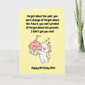 可愛おもしろいい猫モダン誕生日グリーティングカード カード (正面)