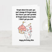 可愛おもしろいい猫モダン誕生日グリーティングカード カード (正面)