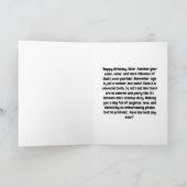 可愛おもしろいい猫モダン誕生日グリーティングカード カード (内部)