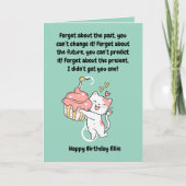 可愛おもしろいい猫モダン誕生日グリーティングカード カード (正面)