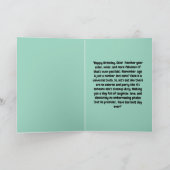 可愛おもしろいい猫モダン誕生日グリーティングカード カード (内部)