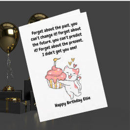 可愛おもしろいい猫モダン誕生日グリーティングカード カード