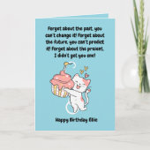 可愛おもしろいい猫モダン誕生日グリーティングカード カード (正面)