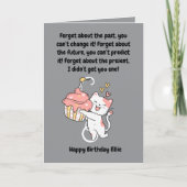 可愛おもしろいい猫モダン誕生日グリーティングカード カード (正面)