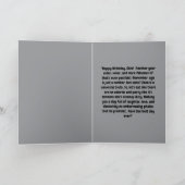 可愛おもしろいい猫モダン誕生日グリーティングカード カード (内部)