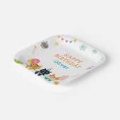 可愛おもしろいい猫子猫誕生日第3紙プレート ペーパープレート (傾斜あり)