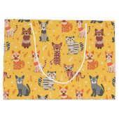 可愛おもしろいい猫抱き枕 ラージペーパーバッグ (裏面)