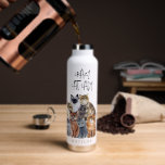 可愛おもしろいい猫熱狂するの女性 ウォーターボトル<br><div class="desc">可愛おもしろいいCATウォーターボトル。猫好き!</div>