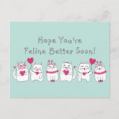 可愛おもしろいい猫猫が元気に ポストカード (正面)