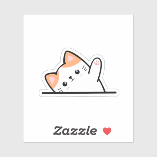 可愛おもしろいい猫 シール (シート)