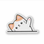 可愛おもしろいい猫 シール (正面)