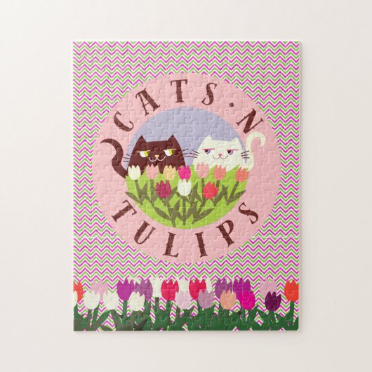 可愛おもしろいい猫 ジグソーパズル (縦)