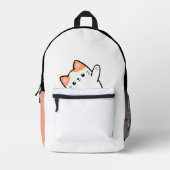 可愛おもしろいい猫 プリントバックパック (正面)