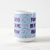 可愛おもしろいい猫「我當って私を生き返らせ」 コーヒーマグカップ (中央)