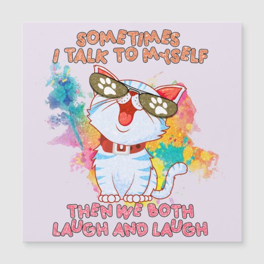 可愛おもしろいい猫 |時には自分自身と話す (正面)