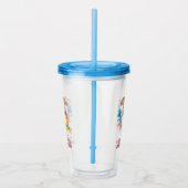 可愛おもしろいい猫 |時には自分自身と話す アクリルタンブラー (右)