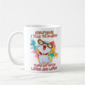 可愛おもしろいい猫 |時には自分自身と話す コーヒーマグカップ (左)