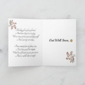 可愛おもしろいい病気のペットが上手に詩を作る カード (内部)