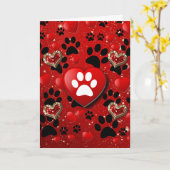 可愛おもしろいい病気のペットが上手に詩を作る カード (黄色い花)