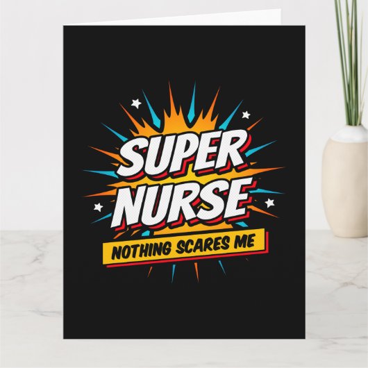 可愛おもしろいい皮肉スーパーヒーローナース鑑賞 カード (正面)