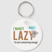 可愛おもしろいい眠るコアラ熊は怠け者引用文 キーホルダー (正面)