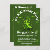 可愛おもしろいい祈緑のマンチアニメ 招待状 (正面/裏面)