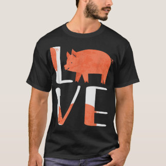 可愛おもしろいい私は豚シャツファーム動物の豚の恋人 Tシャツ