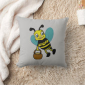 可愛おもしろいい笑顔の水色 クッション (ブランケット)