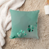 可愛おもしろいい緑の猫足 クッション (ブランケット)