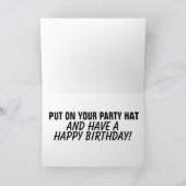 可愛おもしろいい老婦人誕生日カード カード (内部)