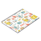 可愛おもしろいい航海の動物。シーキッズモノグラム ノートブック (左側)