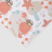 可愛おもしろいい航海の動物。タラバガニ 薄葉紙 (詳細)