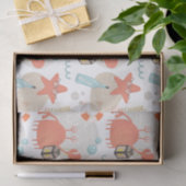 可愛おもしろいい航海の動物。タラバガニ 薄葉紙 (ギフト)