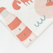 可愛おもしろいい航海の動物。海の子供のパターン フリースブランケット (角)