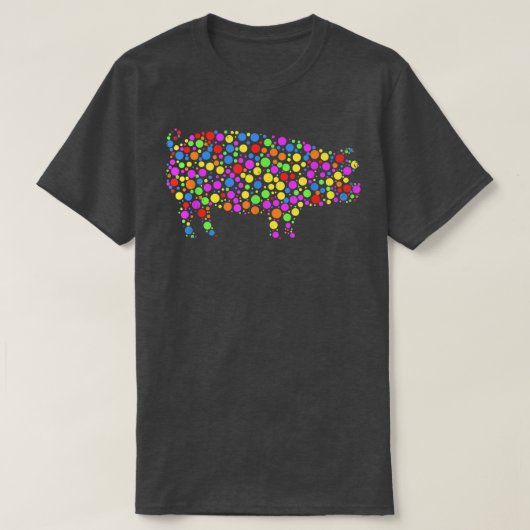 可愛おもしろいい色点ピッ国際的ドデイ Tシャツ (デザイン正面)