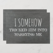 可愛おもしろいい花嫁/メイド・オブ・オーナー（花嫁付き添い人）案 招待状 (正面/裏面)